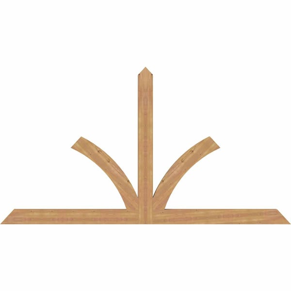 Ekena Millwork Richland Timber Gable Bracket, Western Red Cedar, 108"W x 58"H x 3 1/2"D x 5 1/2"F, 13/12 Pitch GBW108X58X0406RIC00SWR - main